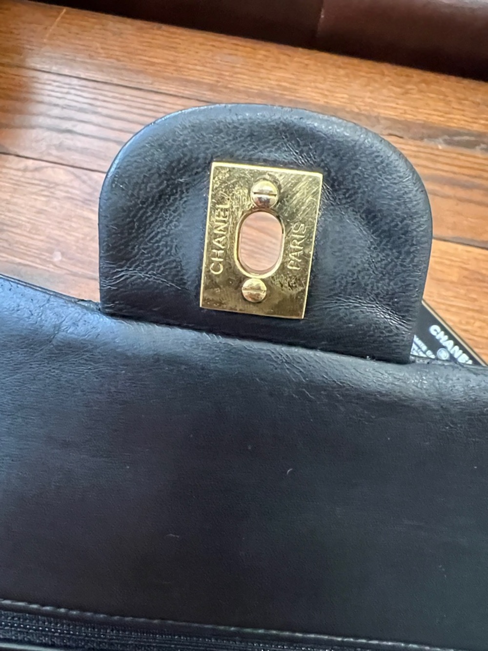 CHANEL Black Quilted double flap bag - Picture 6 of 16